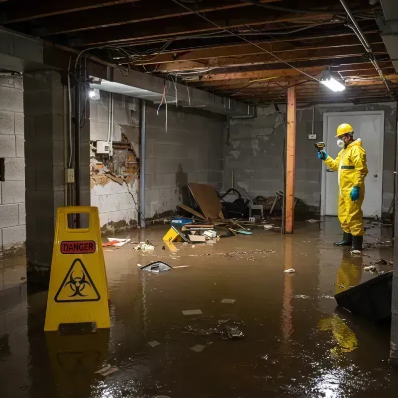 Flooded Basement Electrical Hazard in Buckhannon, WV Property